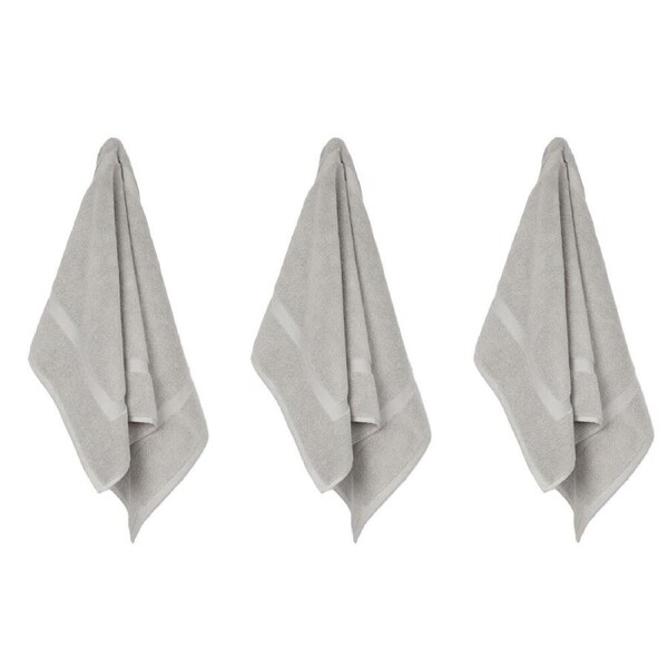 3PK Ardor St Regis Collection 50x80cm Cotton Mat Bath Toilet Bathroom Silver