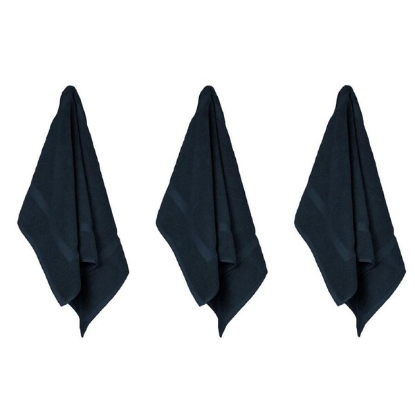 3PK Ardor St Regis Collection 50x80cm Cotton Mat Bath Toilet Bathroom Navy