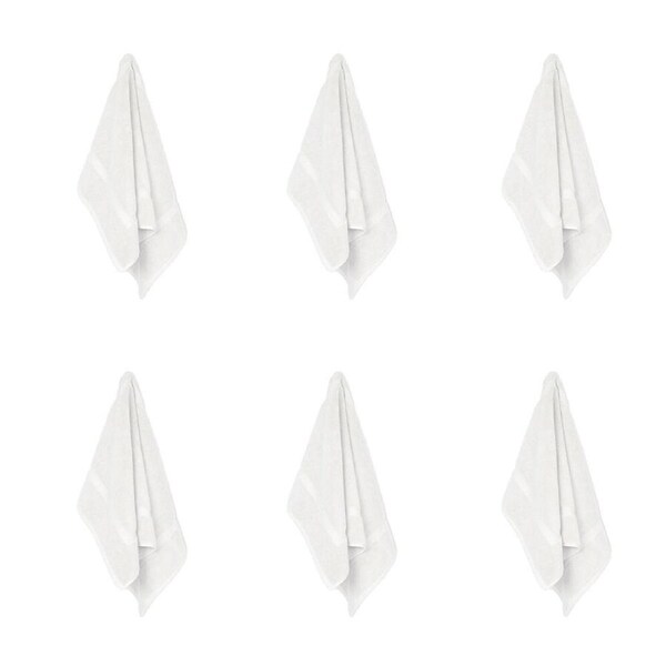 6PK Ardor St Regis Collection 50x80cm Cotton Mat Bath Toilet Bathroom White