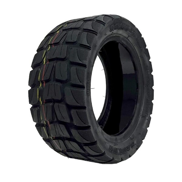 TDR 10 Inch 90 55 6 Tubeless Self Seal Off Road Puncture Proof Electric Scooter Tyre Rubber Gel Impact Resistant Grooved Anti Skid Explosion Proof Compression Resistant Scooter Tire