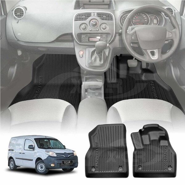 3D Front Floor Mats for Renault Kangoo F61 / Phase II Auto 2010-2021 Heavy Duty All Weather Car Mats Carpet Liner Set