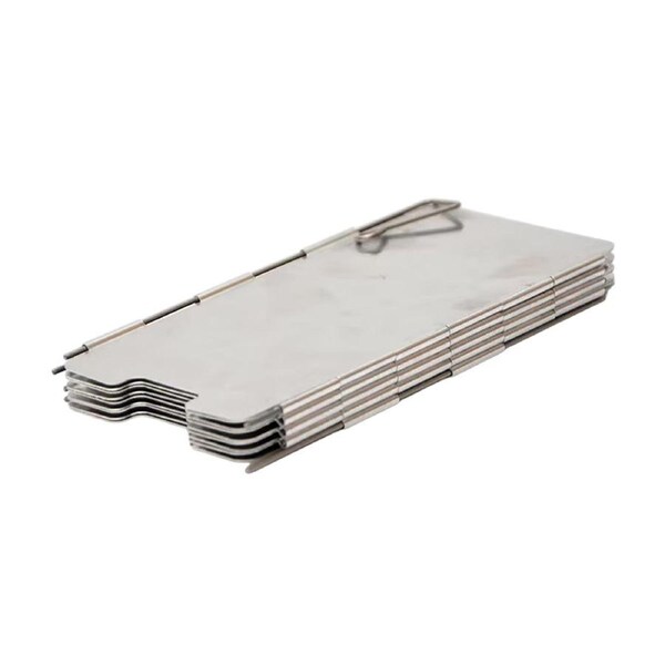Camping Stove Wind Shield 9PC Foldable Wind Cover Silver Outdoor Portable Burner