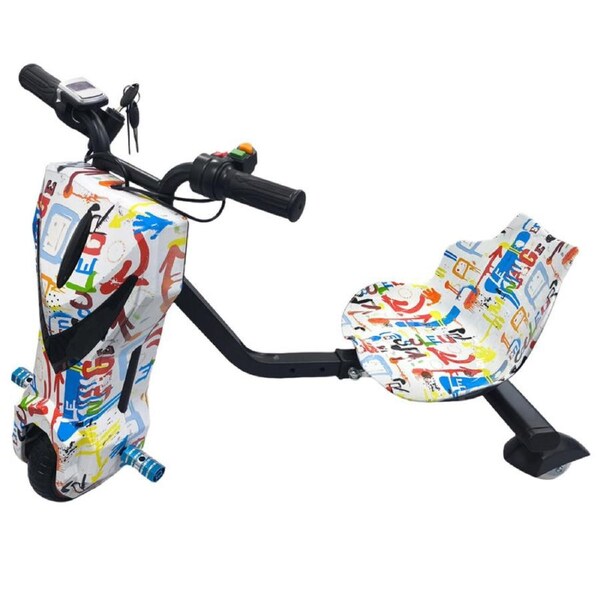 Graffito Electric Drift Go Kart for Kids 3-Wheel Ride On Trike with Bluetooth 350W 2025