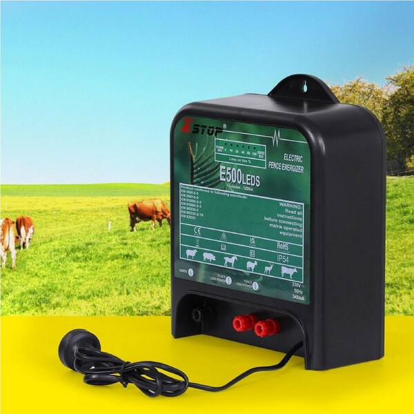 XSTOP Electric Fence Energiser 120km Charger Farm Animal 5J 220-240V