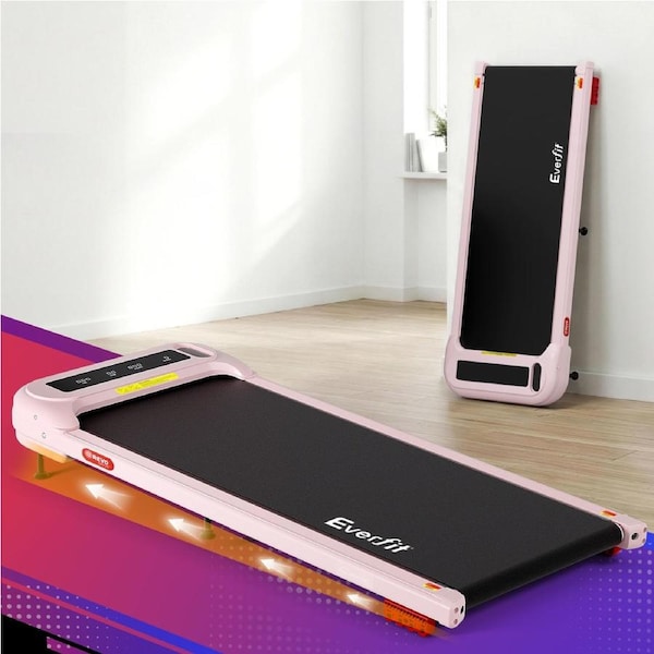Everfit 9% Incline Treadmill 40cm 3 in 1 Foldable Walking Pad Under Desk Remote Contro Pink