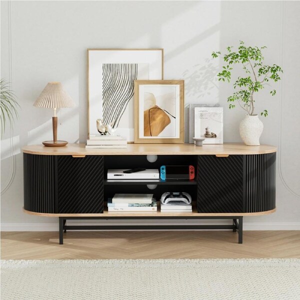 Artiss Entertainment Unit TV Cabinet Storage Cabinet Black