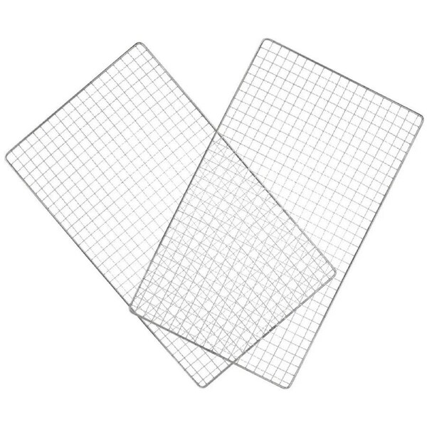 Samland 22x12cm BBQ Grill Mesh Fish Meat Rectangle Net Mat Barbecue Pad for Camping