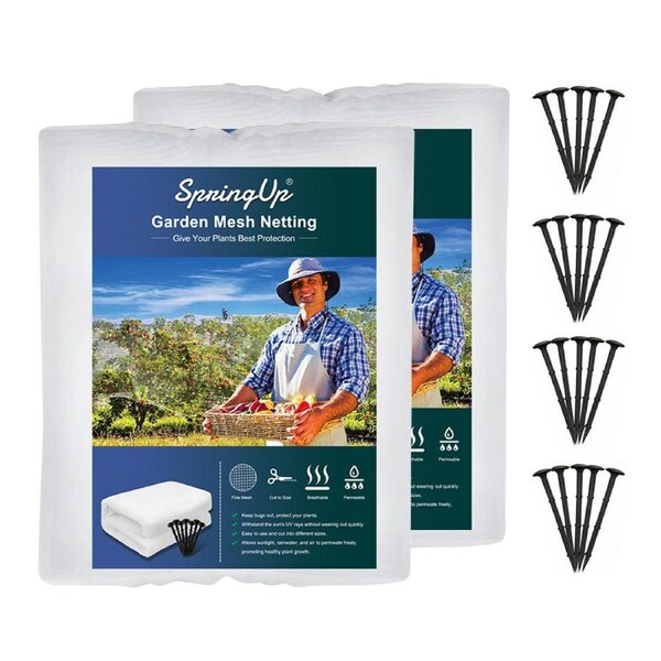 SpringUp Garden Netting 10M Crops Plant Protect Mesh Bird Net Insect Animal Vegetables 2PCS 10X3M