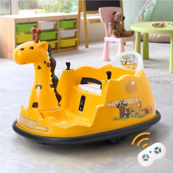 Mazam Kids Ride on Car Electric Cars Bumper Toys Remote Control Light Giraffe