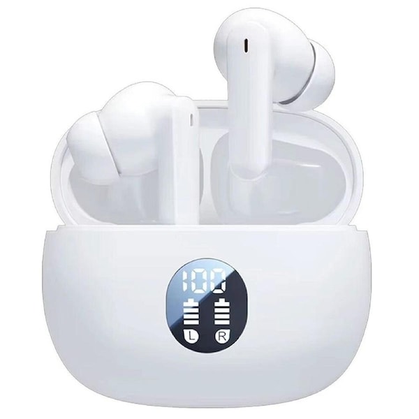 White Sweatproof Wireless Bluetooth Earphones Headphones Sport Gym Earbuds with Mic