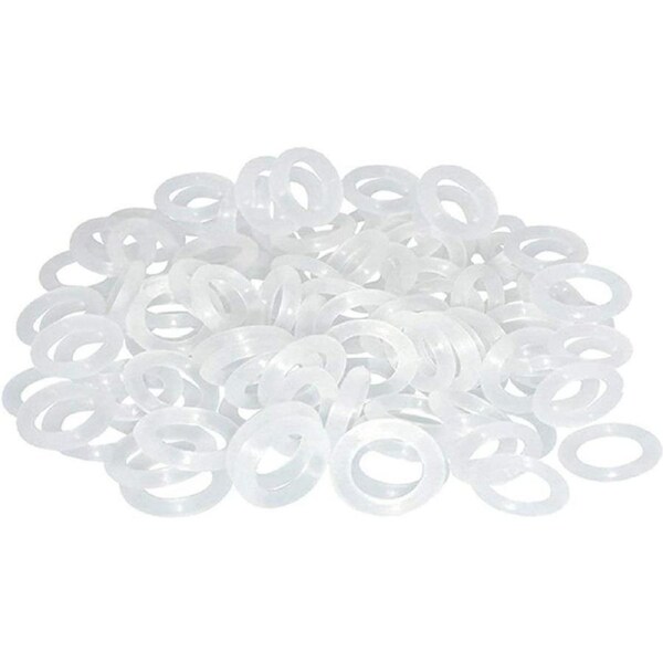 200 Pieces Rubber O-Ring Switch Dampeners Keycap White for Cherry MX Key Switch Keyboards Dampers (Clear)