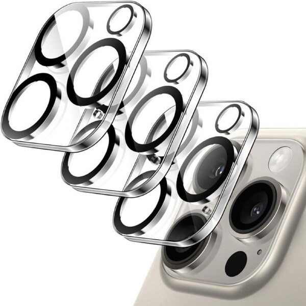 JETech 3-Pack Camera Lens Protector for iPhone 16 Pro 6.3-Inch and iPhone 16 Pro Max 6.9-Inch, 9H Tempered Glass, Anti-Scratch, Case Friendly, Does Not Affect Night Shots, HD Clear