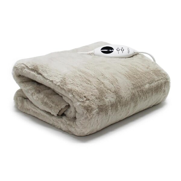 Onkaparinga Faux Mink Heated Throw Soap