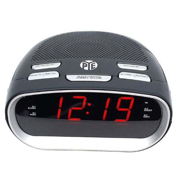 PYE Radio Clock w/ Alarm/Red Display