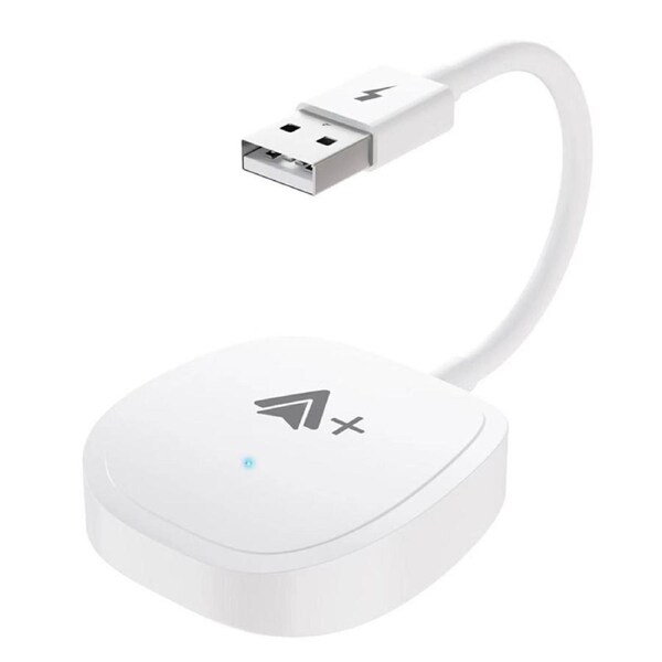 Nevenka Wireless Carplay Adapter for Android Wired to Wireless Support Video Playback-SquareWhite