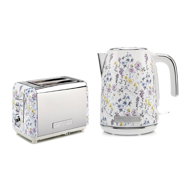 Laura Ashley 1.7L Jug Kettle and 2 Slice Toaster Combo Wild Meadow