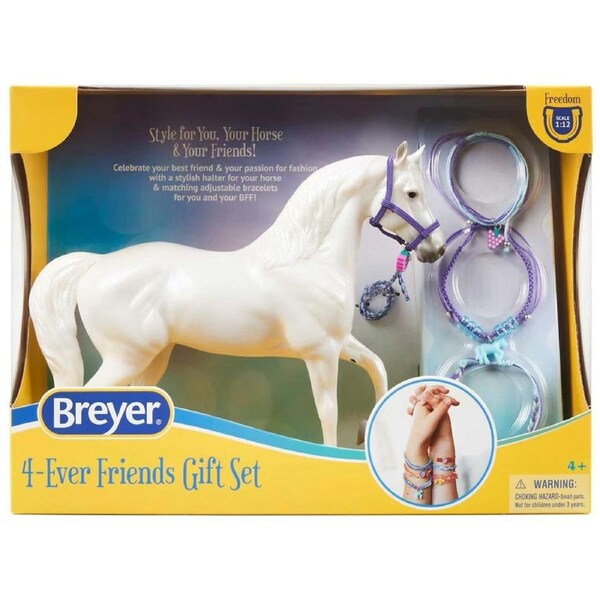 Breyer Horses 4-Ever Friends Gift Set Purple Power Freedom 1:12 Scale 10451