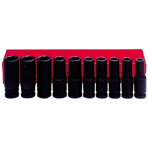 Ampro 1/2" Drive Imperial Deep Impact Socket Set 10 Piece A5612