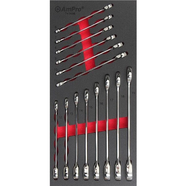 Ampro Geared Metric Combination Wrench 14 Piece TS51498