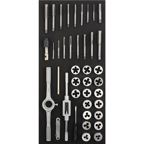 Ampro Tap and Die Set Imperial 39 Piece TS45922
