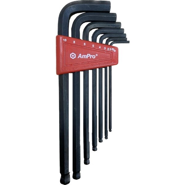 Ampro Metric Ball Point Hex Wrench Set 7 Piece T73006