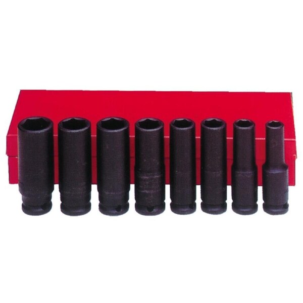 Ampro 3/8" Drive Metric Deep Impact Socket Set 8 Piece A5603