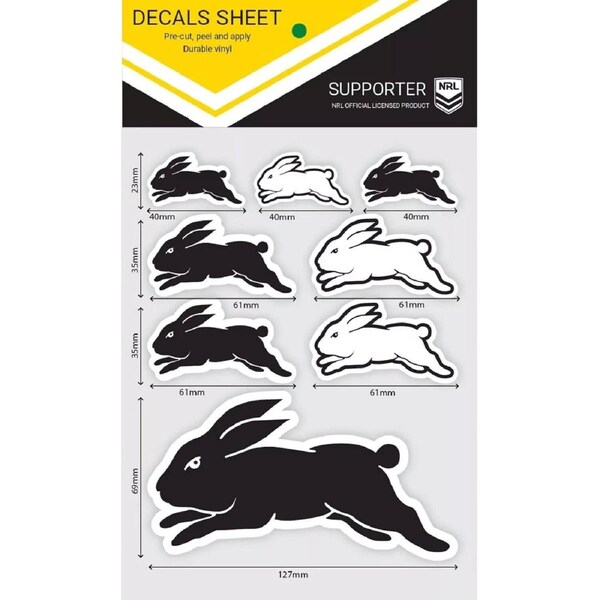 NRL Logo Decal Sheet - South Sydney Rabbitohs - Stickers - Sticker