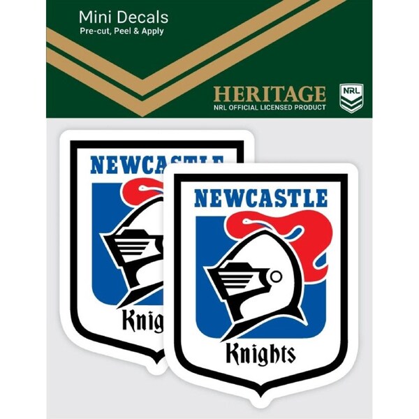 NRL Heritage Mini Decal - Newcastle Knights - Sticker Set Of 2 - 8x7cm