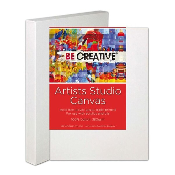Be Creative Deep Edge Stretched 100% Cotton Canvas 20x30in 508 x 762mm