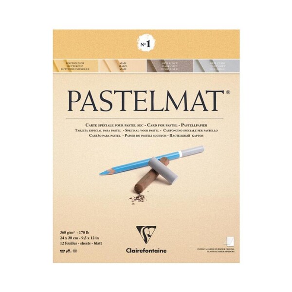 Clairefontaine Pastelmat Pastel Paper Pad No.1 12 Sheets 360gsm 24x30cm