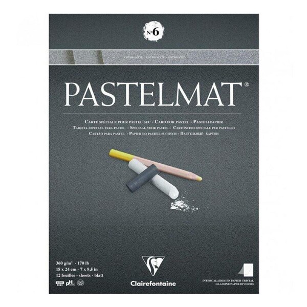 Clairefontaine Pastelmat Pastel Paper Pad No.6 12 Sheets 18x24cm 360gsm