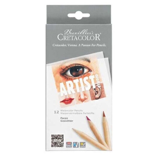 12pc Cretacolor Artist Studio Drawing Art Faces Pencil Set Watercolour