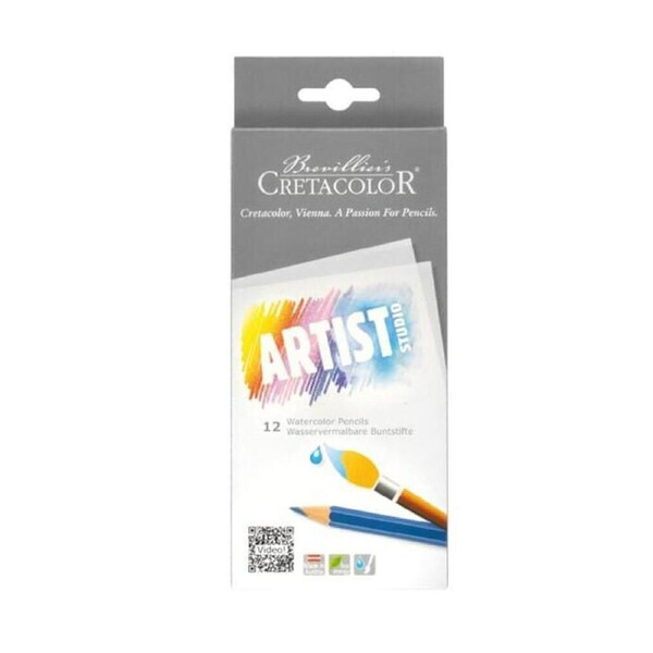 12pc Cretacolor Artist Studio Pigmented Drawing Art Pencil Set Watercolour