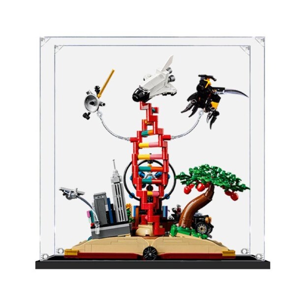 Acrylic Display Case for LEGO 21355 Ideas The Evolution of STEM Figure Storage Box Dust Proof Glue Free