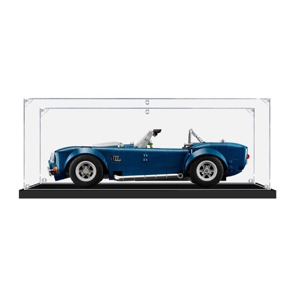Acrylic Display Case for LEGO 10357 Icons Shelby Cobra 427 S/C Figure Storage Box Dust Proof Glue Free