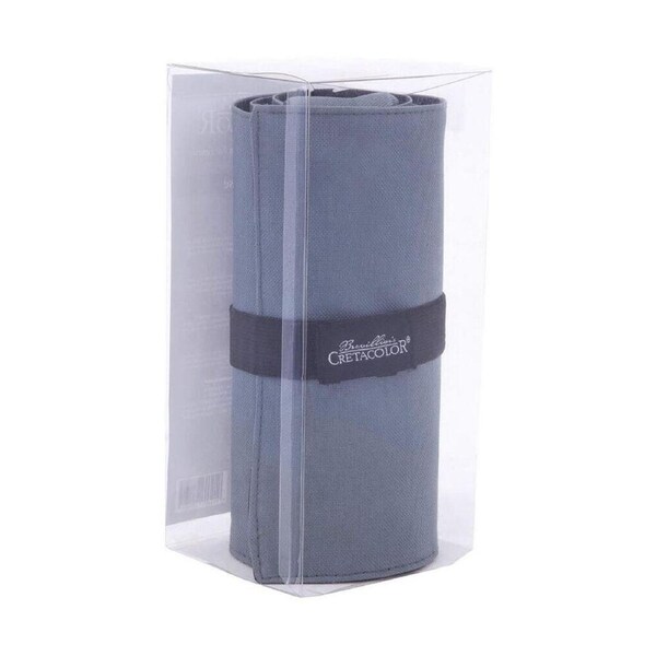 Cretacolor Empty 48 Full-Length Pencil Accessory Wrap Roll Grey Canvas
