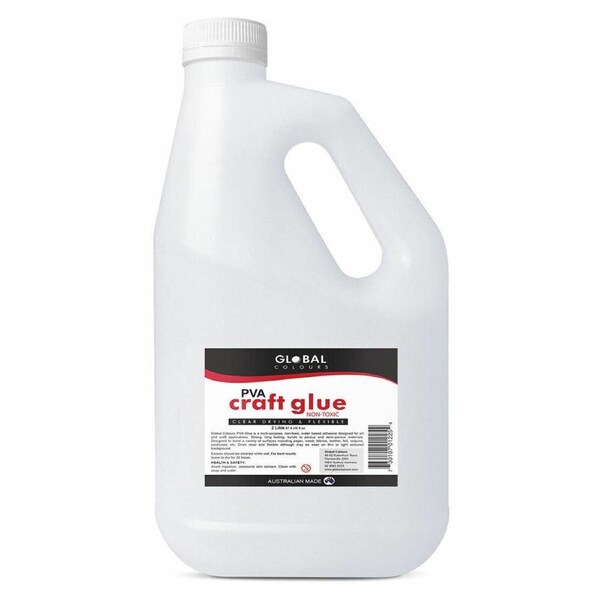 Global PVA Art & Craft Multi-Purpose Water-Based Adhesive Glue 2Litre