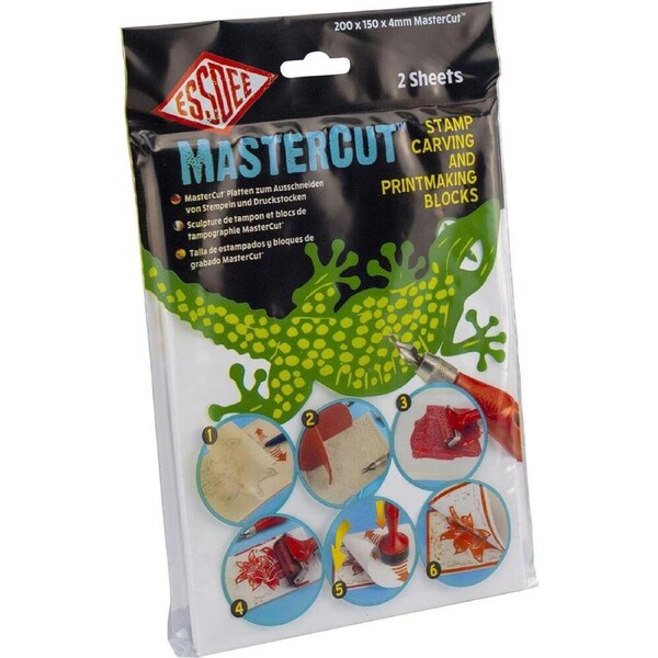 12pc Essdee Mastercut Stamp Carving and Printmaking Block 4x150x200mm