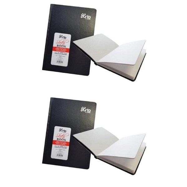 2PK Arto Hardcover Sketch Drawing Art Book 120 Pages/60 Sheets 110gsm A3