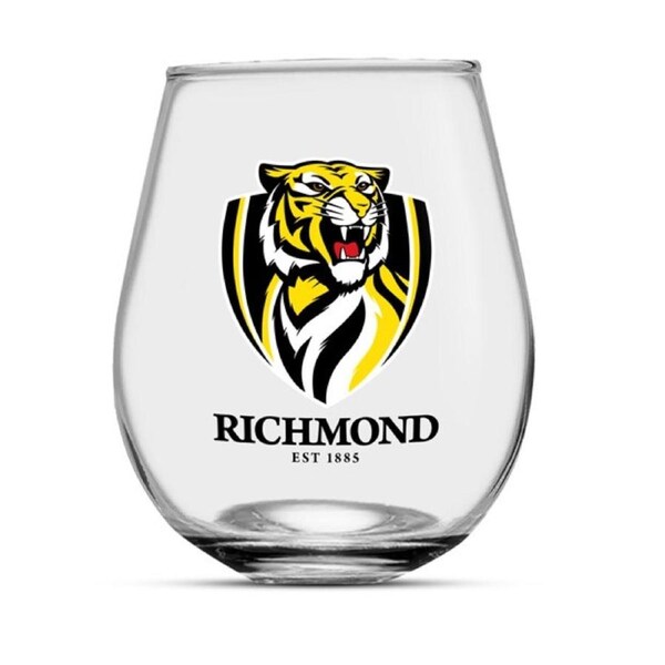 Richmond Tigers AFL 550ml Globe Drink Glass