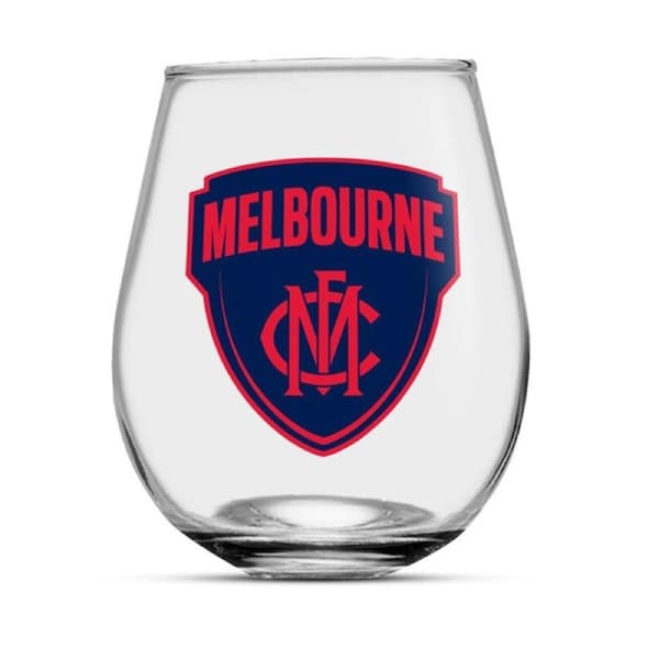 Melbourne Demons AFL 550ml Globe Drink Glass