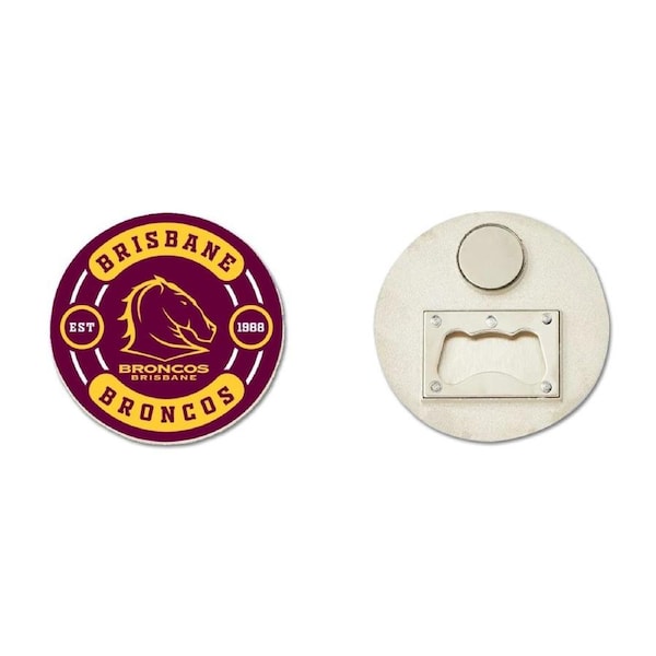 Brisbane Broncos NRL Fridge Magnet Bottle Opener