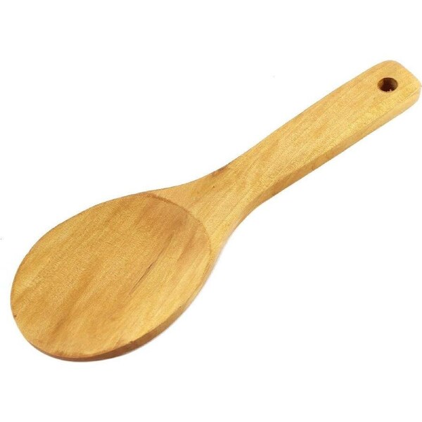26cm Wooden Spoon Straight Handle Rice Spoon Wood