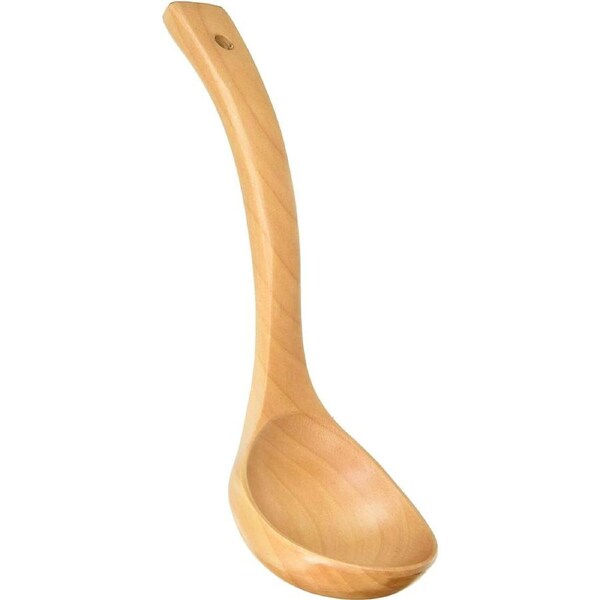 27cm Wooden Ladle Spoon Straight Straight Handle Soup Server