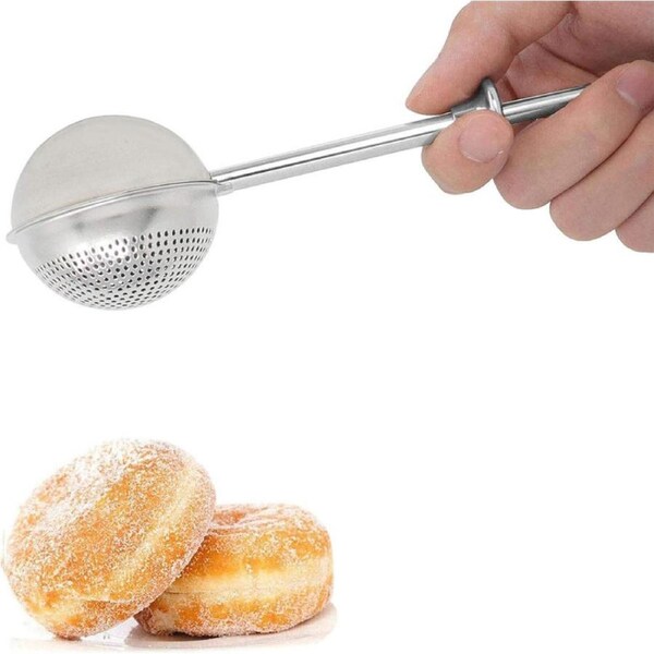 Nevenka Flour Duster for Baking 304 Stainless Steel One-Handed Operation