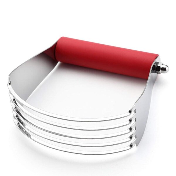 Nevenka Dough Blender for Baking with Heavy Duty Stainless Steel Blades-Red
