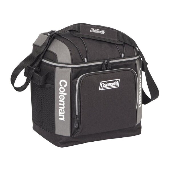 Coleman 30 Can Soft Cooler Insulated Outdoor Camping Picnic Bag in Black