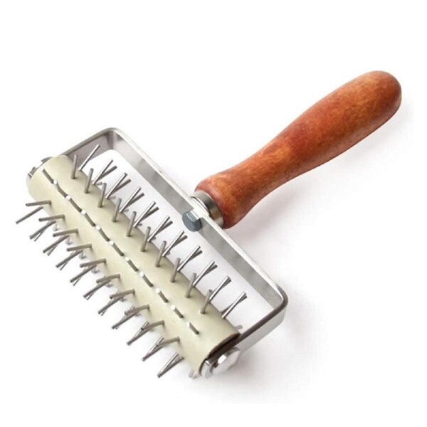 Nevenka Pastry Needle Roller Cutter Stainless Steel for Pie Pizza Bread Cookie