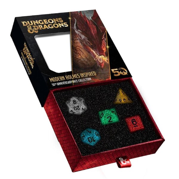 Dungeons and Dragons 50th Anniversary Modern Holmes Inspired Dice Set