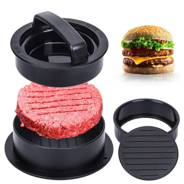 Nevenka Hamburger Press with 100 Pcs Oil Papers Patty Maker for Stuffed Burgers